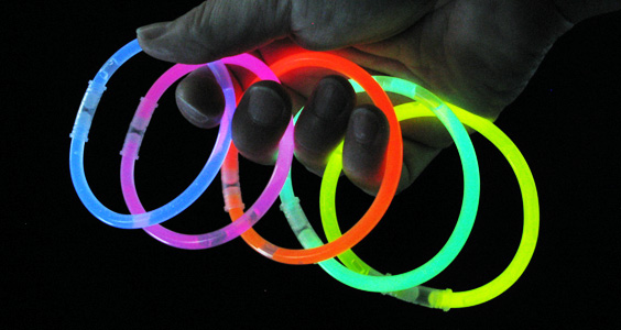 Bunch of glow bracelets