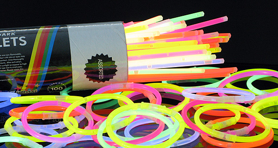 Tube of Glow in the dark bracelets