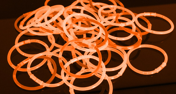 Orange glow bracelets